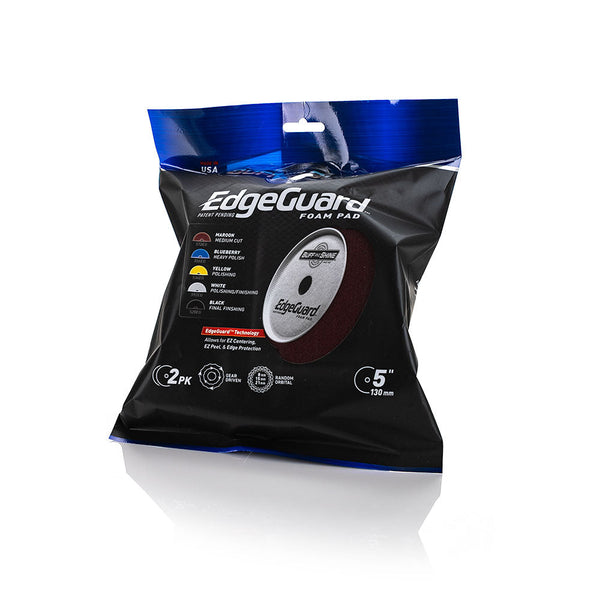 Buff and Shine EdgeGuard Maroon 5inch 2 Pack Packaging