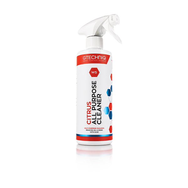 A 500ml spray bottle of W5 Citrus All-Purpose Cleaner from Gtechniq