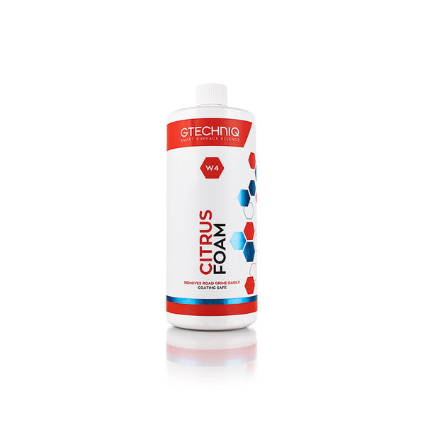 A 1L bottle of W4 Citrus Foam from Gtechniq
