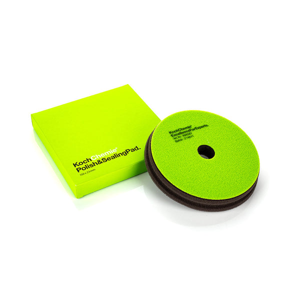 The Koch Chemie Polish and Sealing Pad and it's packaging on a white background.