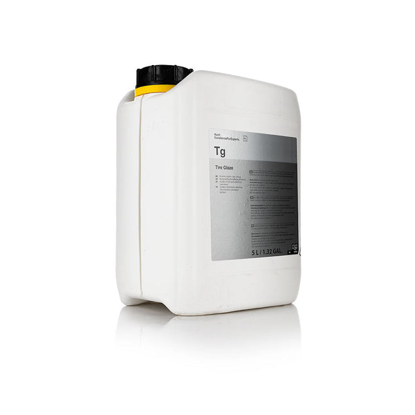 A jug of Koch Chemie Tire Glaze on a white background.