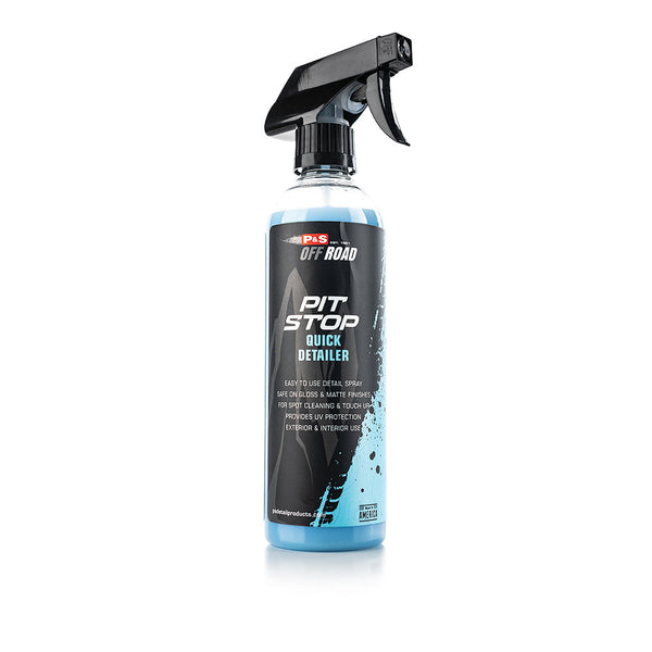 A spray bottle of P&S Off Road Pit Stop on a white background.