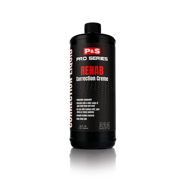 A bottle of P and S Rehab on a white background.