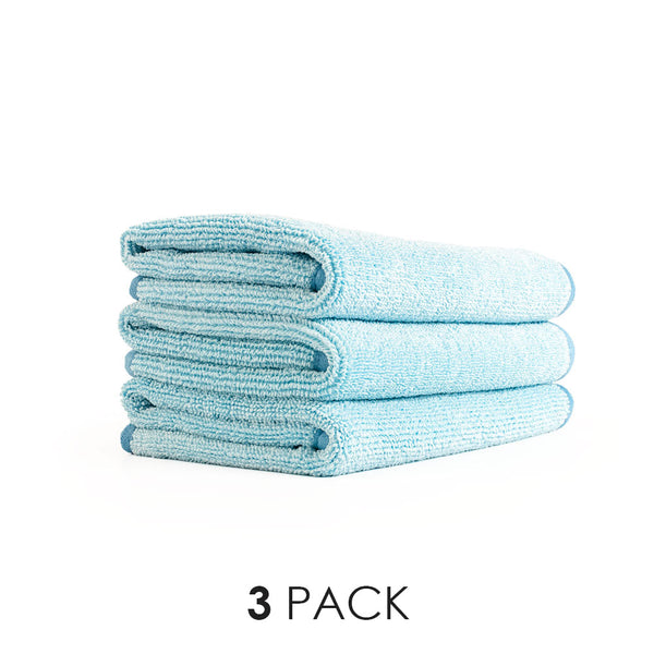 The Rag Company FTW 16 x 16 Light Blue Towel Pack of 3