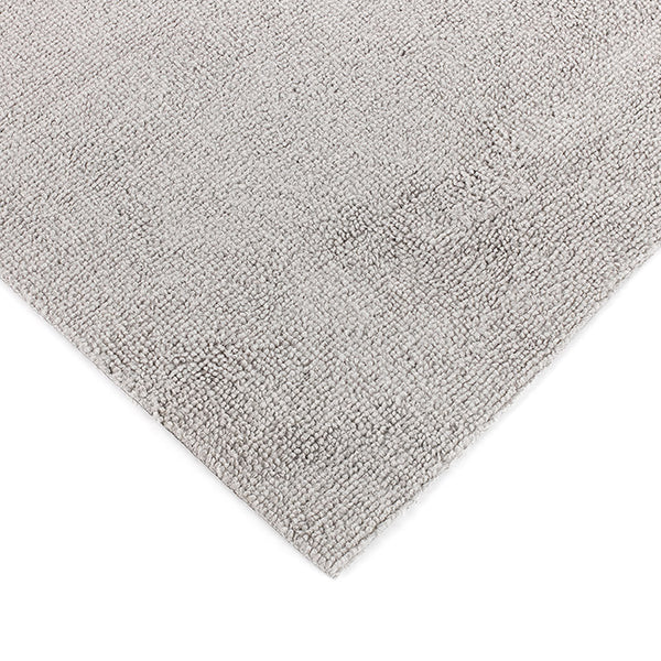 A close up view of a single Rip n Rag multi-purpose microfiber towels from The Rag Company in a grey color
