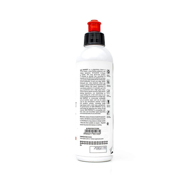 Rupes Uno Protect 250ml label on a white background.