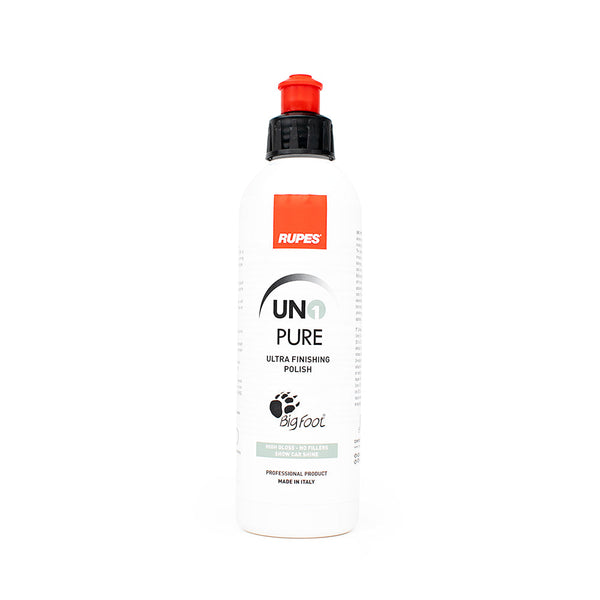 Rupes Uno Pure 250 ml bottle on a white background.