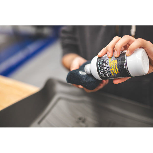 Solution Finish Fusion Grey Restorer used on an applicator.