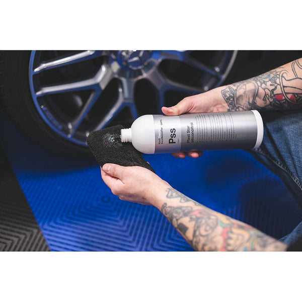 The Rag Company Terry Applicator Sponge 2 x 4 Black Demo with Plast Star Pss