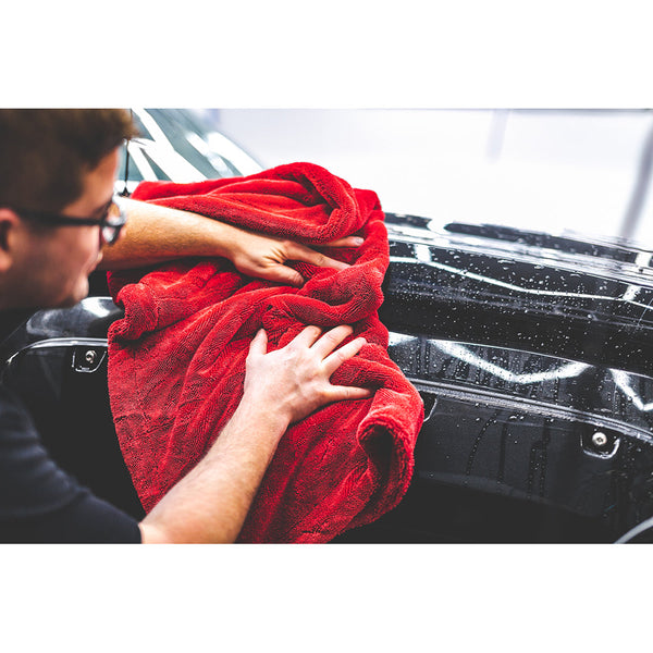 The Rag Company 1500 Drying Towel Red Demo