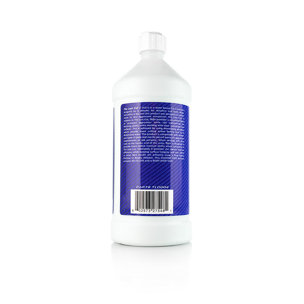 The back of a bottle of TLD The Last Cut on a white background.