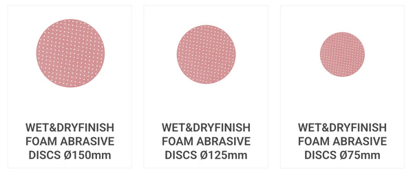 WET & DRY FINISH Foam Abrasive Discs