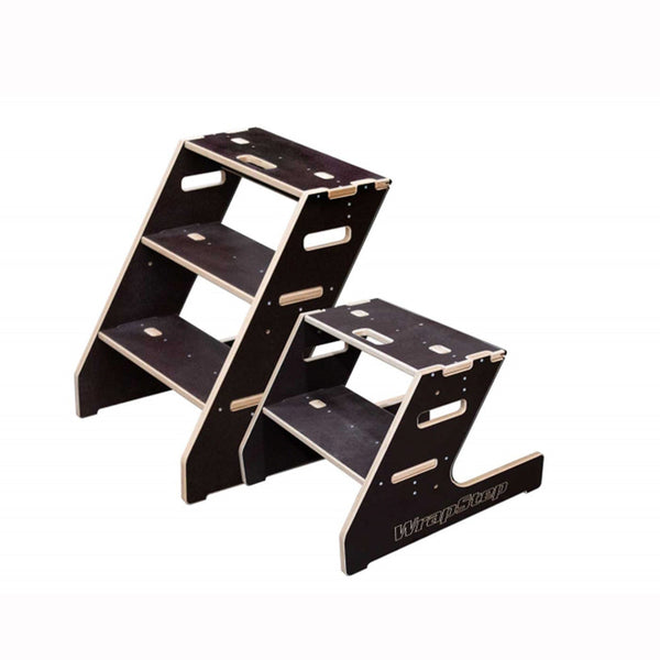 The two step and Three step Wrap step next to each other on a white background.