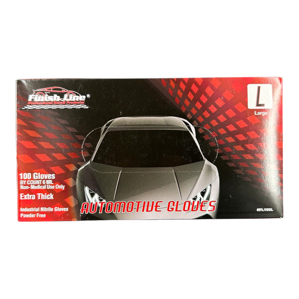 Finish Line Black 6 mil Nitrile Gloves