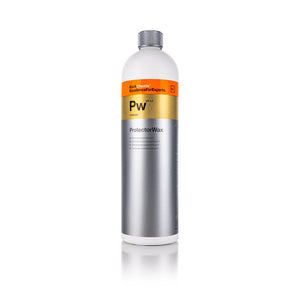 A bottle of Koch Chemie Protector wax on a white background.
